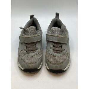 UNBRANDED Boys' Gray Mesh Lace-Up Strap Round-Toe Casual Sneakers SZ 10